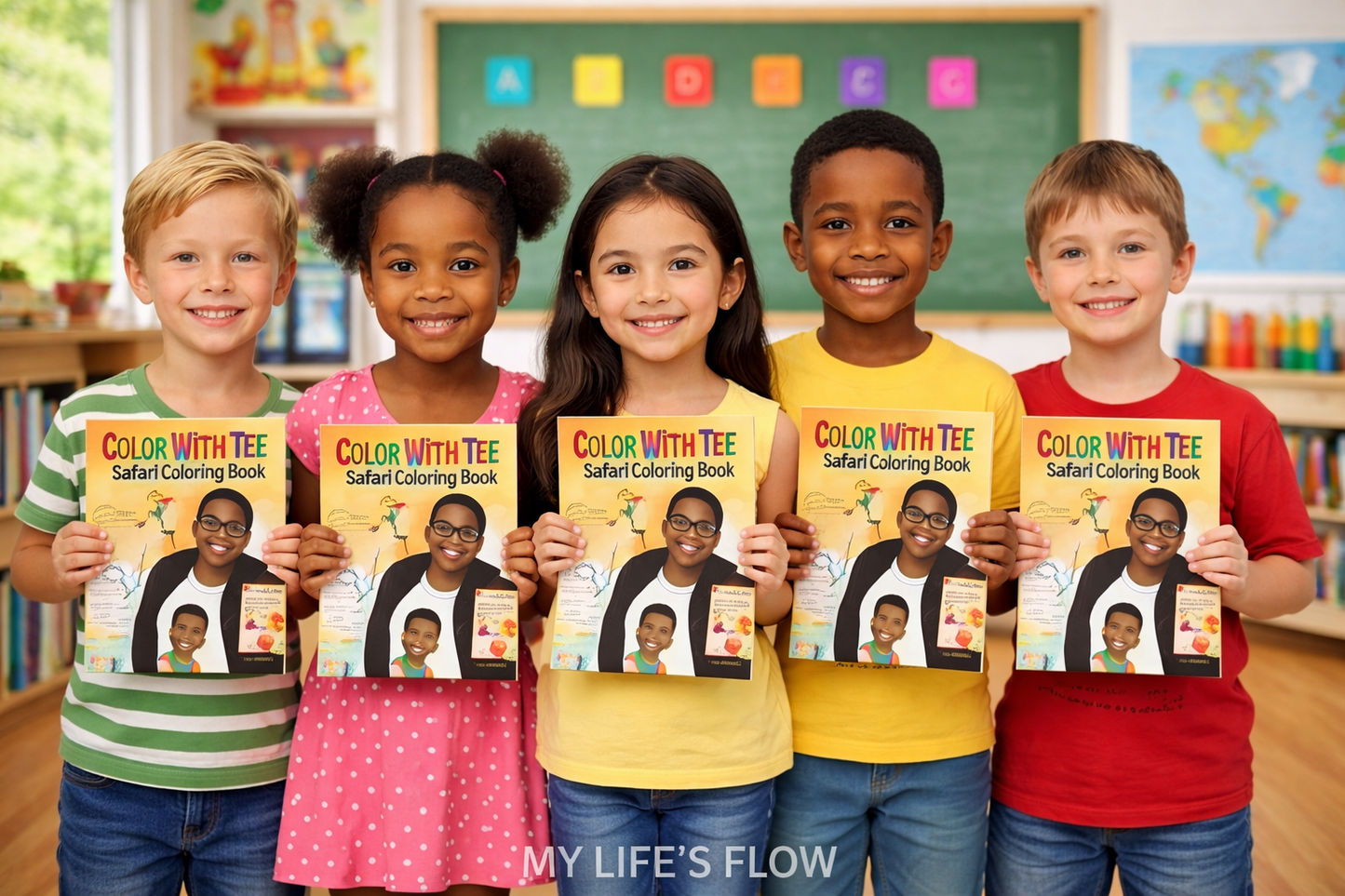 Color With Tee: Safari Animals Coloring Book π π π