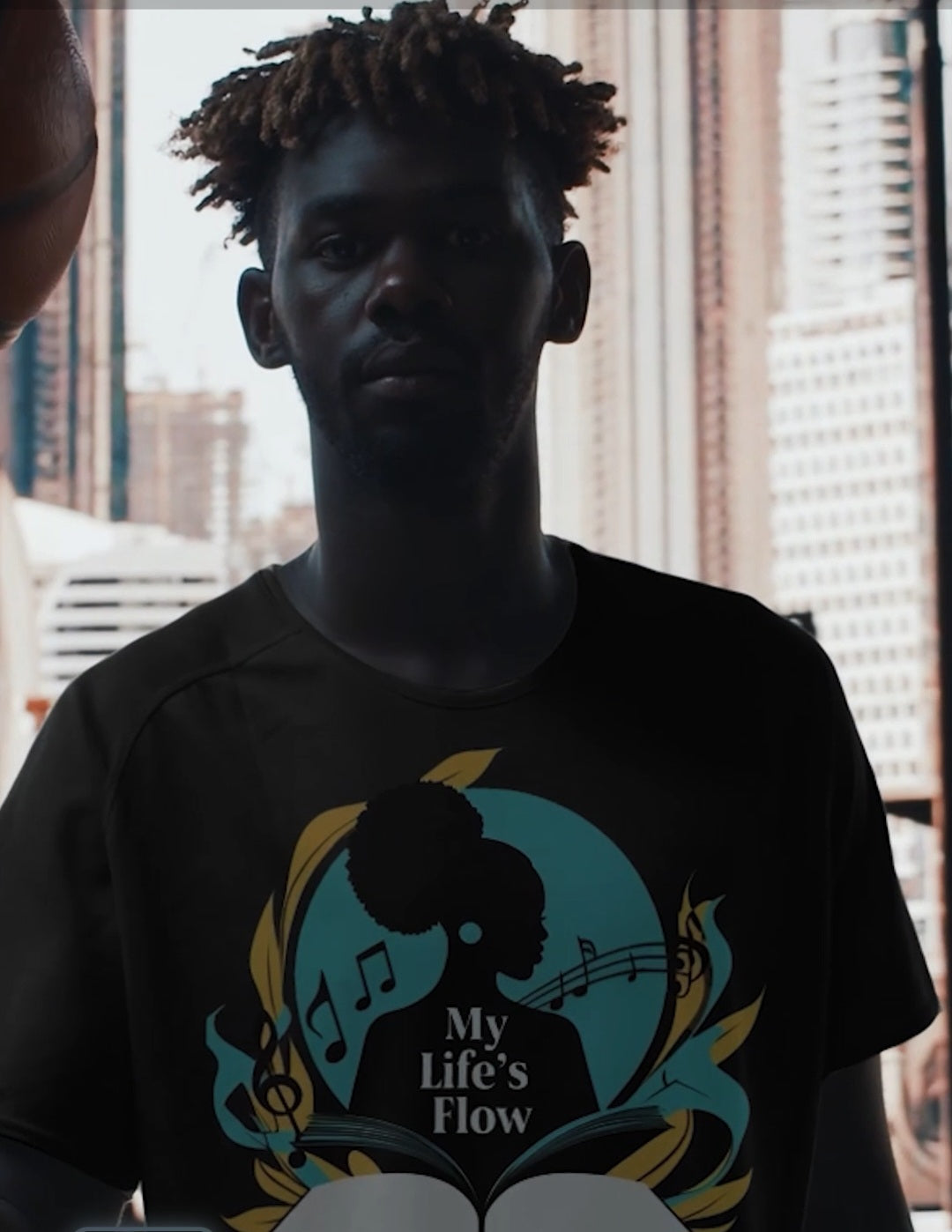 T-Shirt Flow 11 Features An African American Woman With Her Book Open