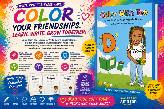 Color With Tee: Learn to write your friends' names 🅰️🅱️✏️Book+Crayons