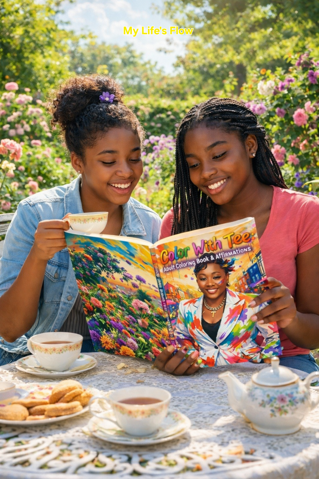 Color With Tee: Adult Coloring Book & Affirmations 🌟💝🌟+Crayons
