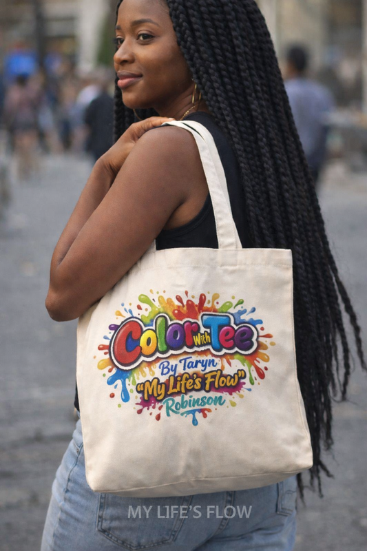 Color With Tee Tote Bag in Canvas