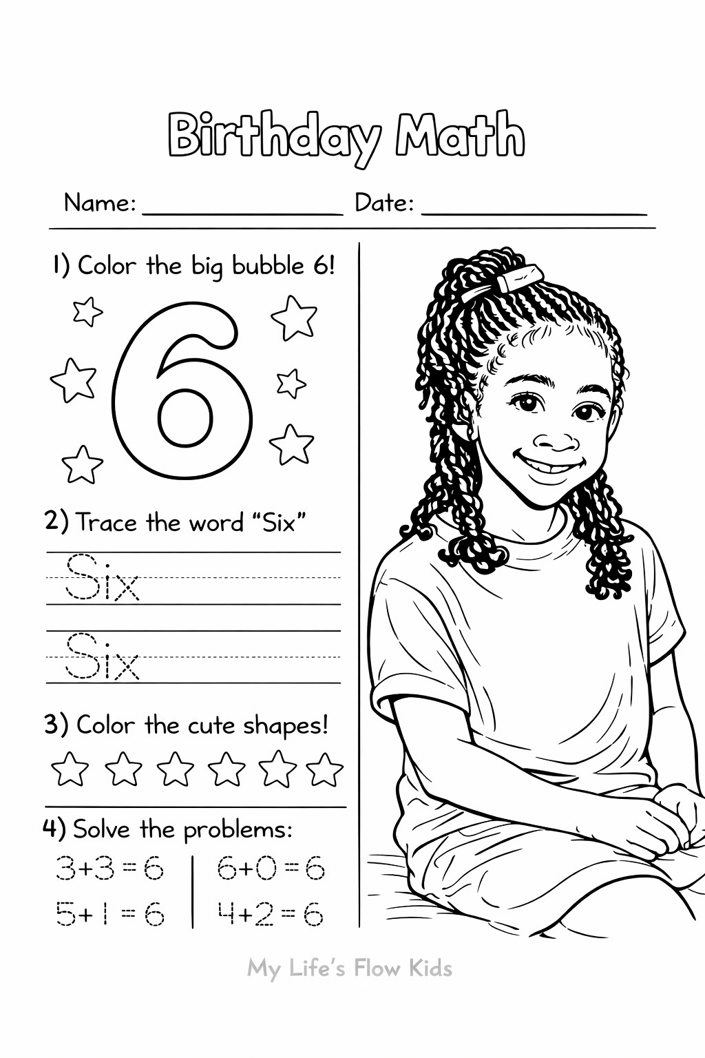 Color With Tee: Birthday Math 🎂🎉🎂
