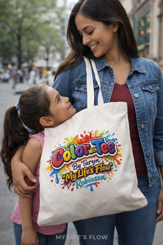 Color With Tee Tote Bag in Canvas