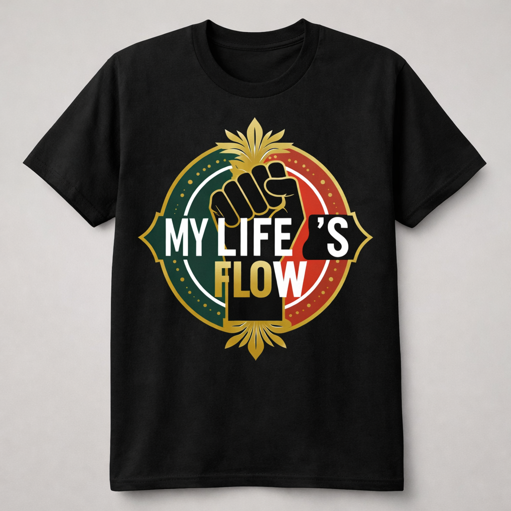 Juneteenth Every day  T-Shirt Flow Features Our Black Solid Fist in the Air