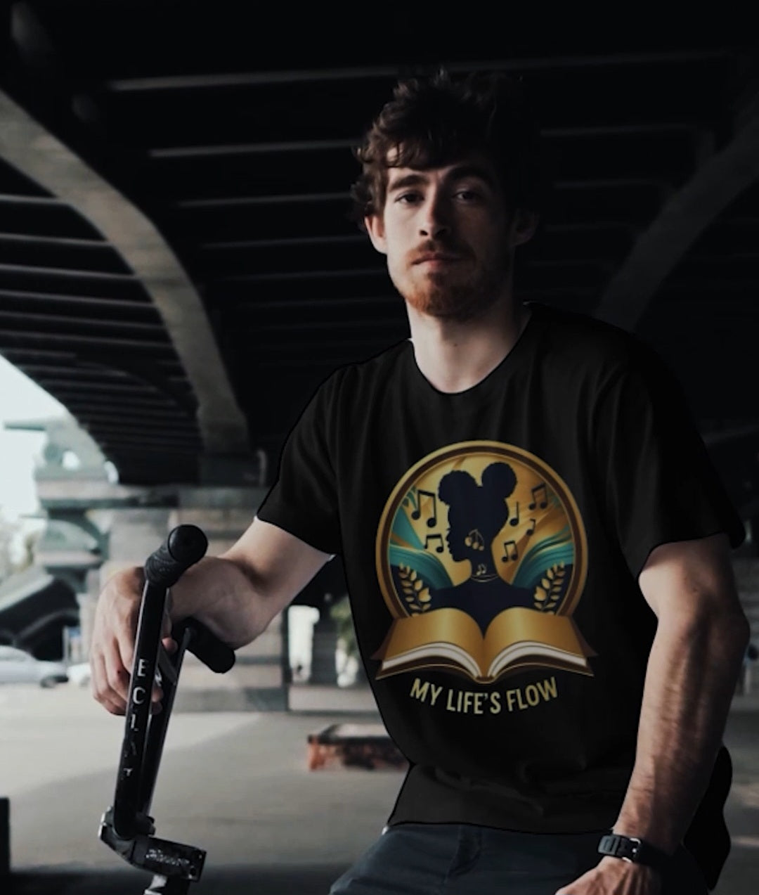 Black Queen With Afro Puffs Reading the Golden Book