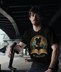 Black Queen With Afro Puffs Reading the Golden Book