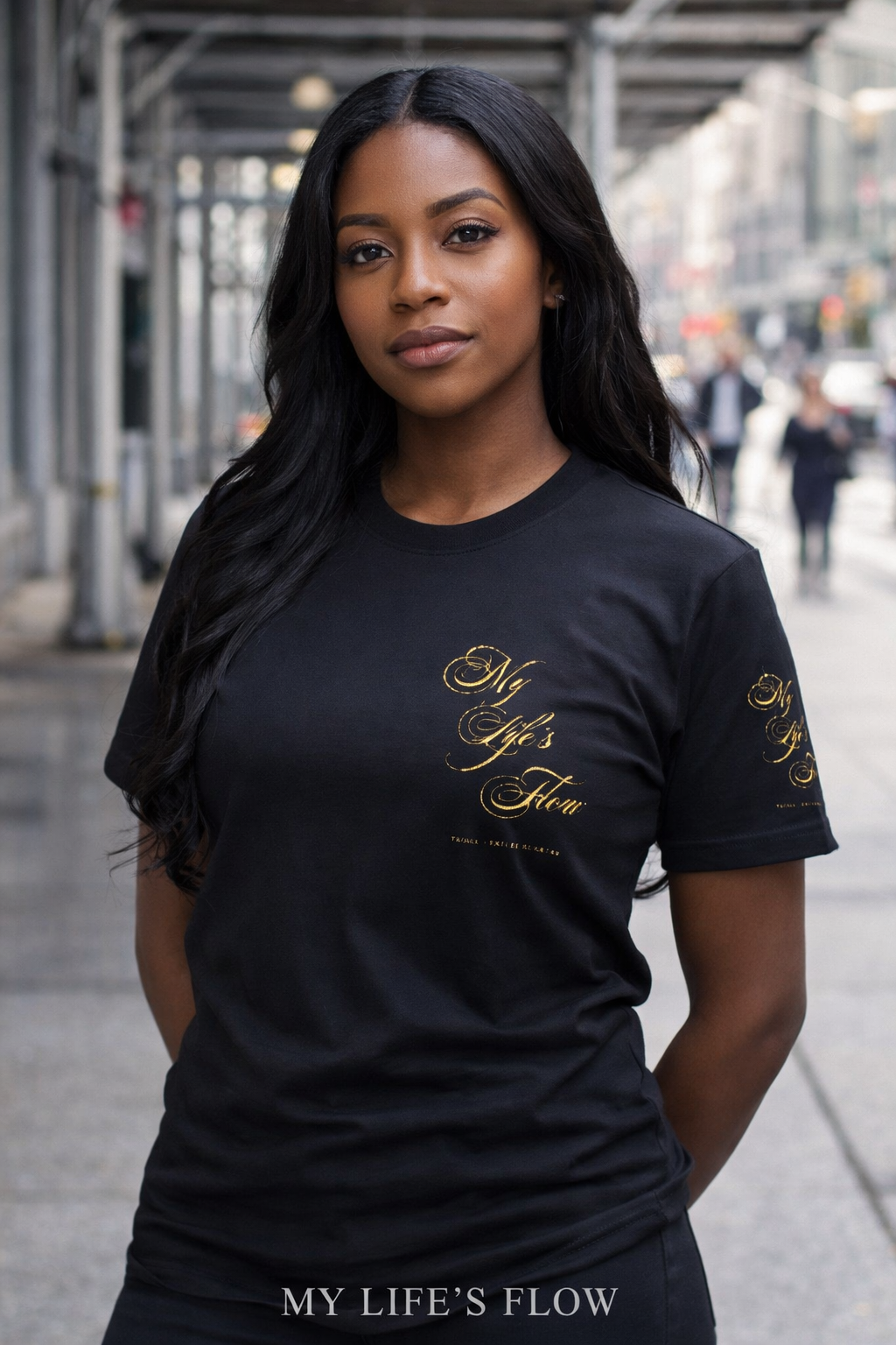 Everyday T-Shirt Flow With Block Style Digitalised Cursive Lettering